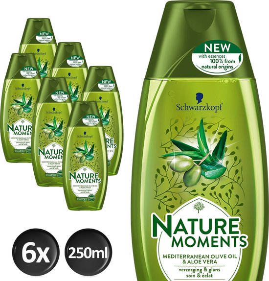 bol.com | Schwarzkopf Nature Moments Mediterranean Olive Oil&Aloe Vera  Shampoo - 250 ml - 6 stuks
