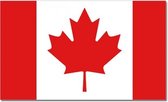 Vlag Canada 90 x 150 cm feestartikelen - Canada landen thema supporter/fan decoratie artikelen