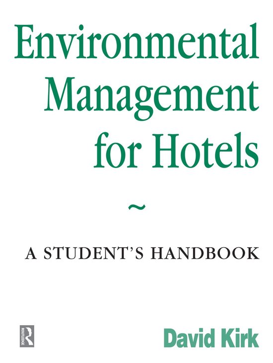 Environmental Management for Hotels - cover