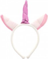Zac's Alter Ego Haarband Unicorn pink horn Wit/Roze