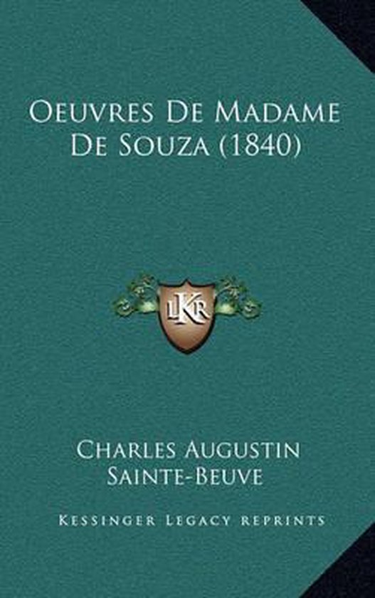 Oeuvres de Madame de Souza (1840)
