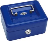 Boîte à monnaie en métal Wedo avec plateau à monnaie - Taille 1 - Bleu