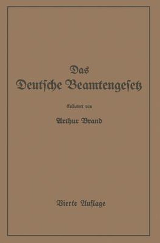 Das Deutsche Beamtengesetz (DBG) - cover