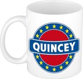 Quincey naam koffie mok / beker 300 ml  - namen mokken
