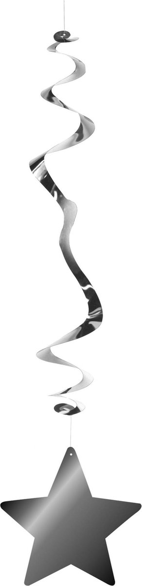 CHRISTIANFABRICATIONS - 6 metallic zilverkleurige ster decoraties