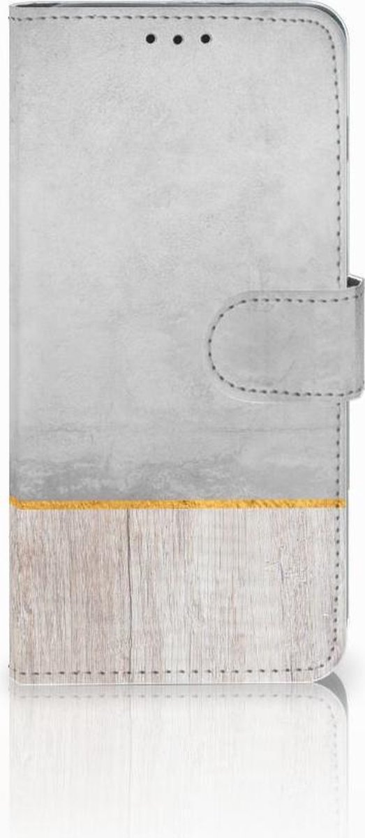 Samsung Galaxy S10 Plus Book Style Case Wood Concrete