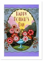 Art Nouveau Perfume Label Mother's Day Greeting Card