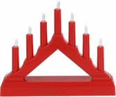 Kerst rode kaarsenbrug met LED lampjes