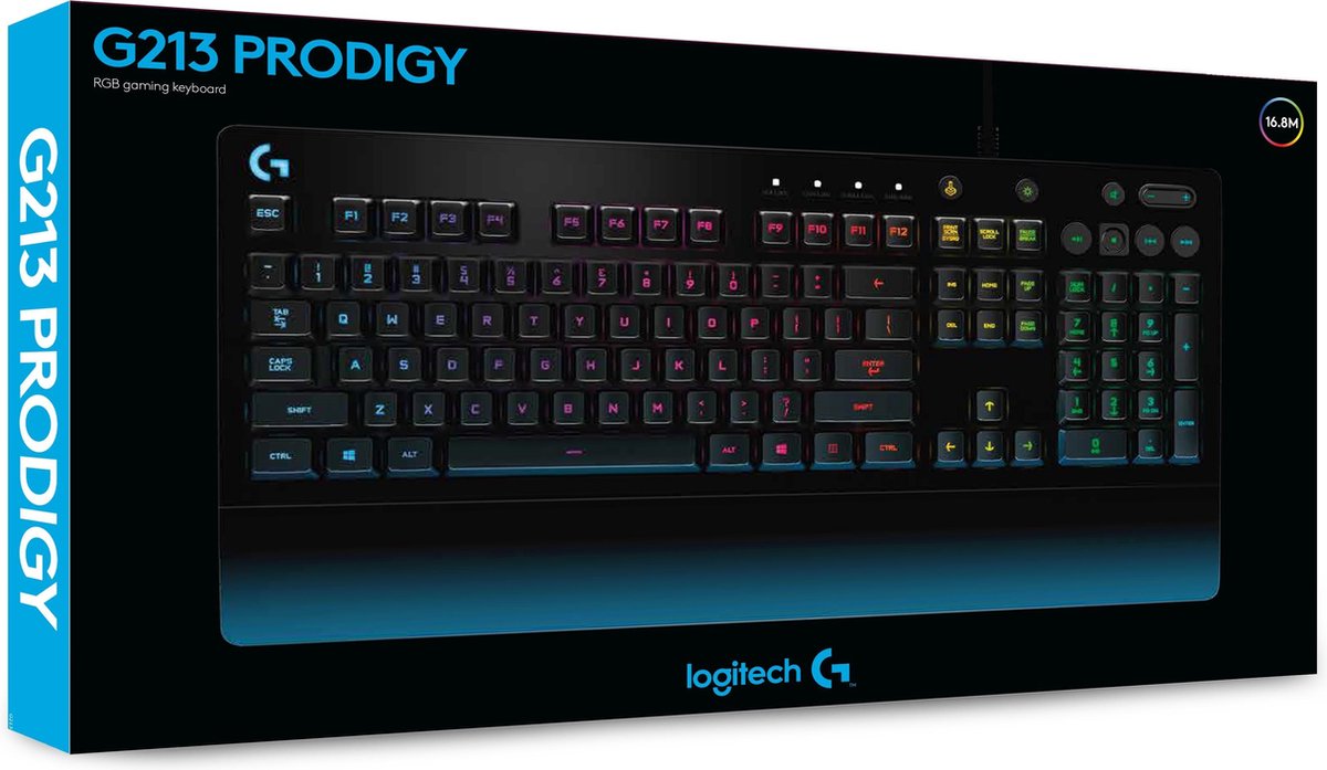 ▷ Logitech G G213 Prodigy clavier USB QWERTY Anglais Noir