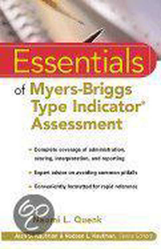 Essentials of Myers-Briggs Type Indicator® Assessment - cover