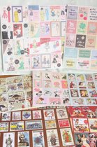 Vintage stickers - Set met 24 stickervellen