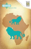 VIND033 Vintasia snijmal Nellie Snellen - Big-Five - Afrika serie - Lion leeuw