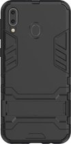 Shop4 - Samsung Galaxy M20 (Power) Hoesje - Extreme Back Case met Kickstand Zwart