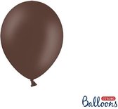 """Strong Ballonnen 12cm, Pastel Cocoa bruin (1 zakje met 100 stuks)"""