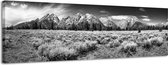 Tetongebergte - Canvas Schilderij Panorama 118 x 36 cm