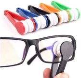 Brillenpoetser - Bril reiniger - Brillenpoetsdoekje - Microvezel Brillendoekje sleutelhanger / Blauw