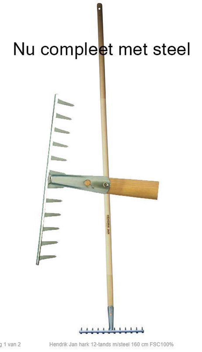 Hendrik Jan Hark - Verzinkt -12 tands steel - Met FSC keurmerk - Totale lengte 160 cm van Hendrik Jan — afbeelding 3