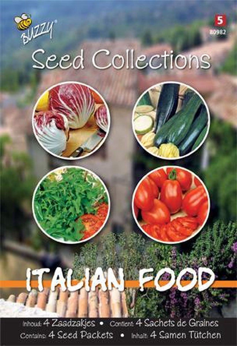 Buzzy Seeds Collection Italian Food 4-in-1 Bloemzaad