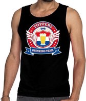 Zwart Toppers drinking team tankop / mouwloos shirt zwart heren XL