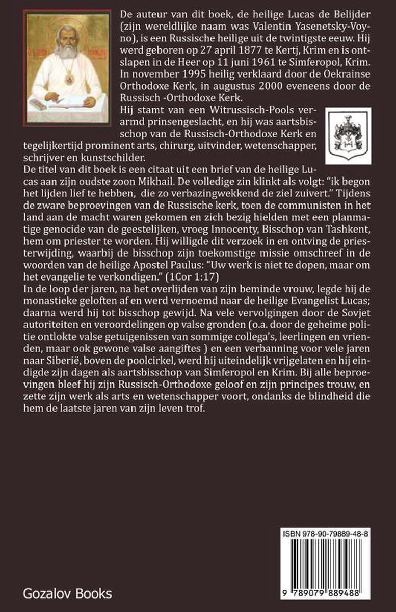 Boekomslag met portret van een man met baard, tekst in het Russisch en Nederlands, ISBN en uitgever.