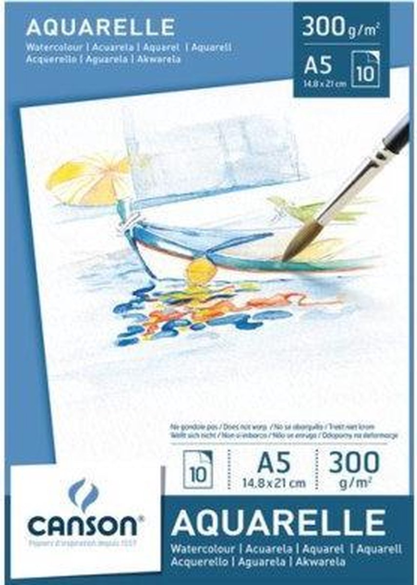 Bloc dessin & aquarelle 310g/m2 Blanc - Les papiers de Lucas