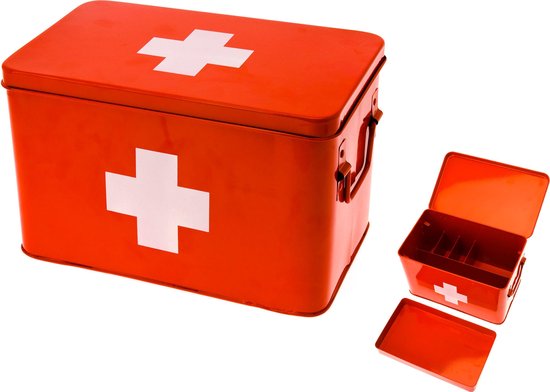 Pt, Medicijnkist Medicine Box - Large - Rood