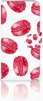 Geschikt voor Samsung Galaxy J5 2017 Wallet Book Case Hoesje Design Pink Macarons