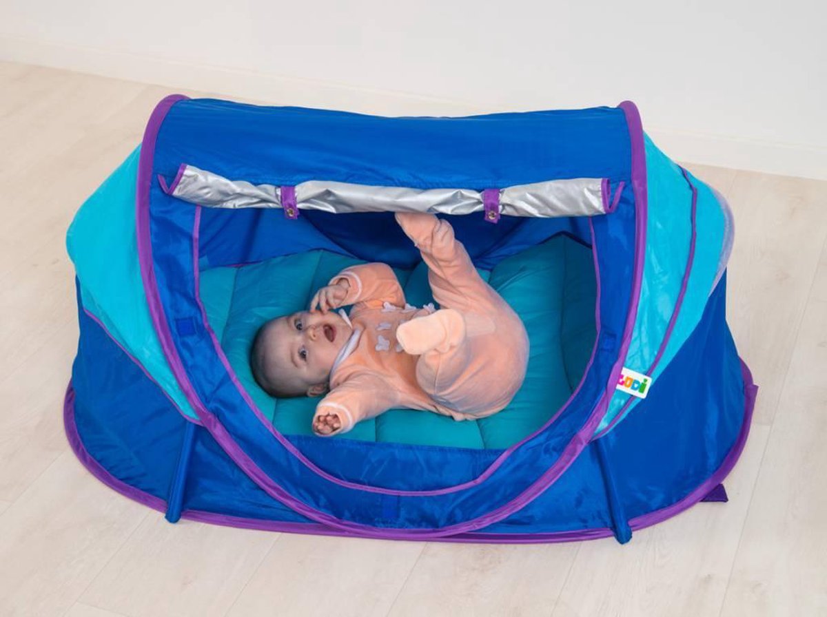 Tente de voyage bébé / lit de camping bleu - Ludi | bol