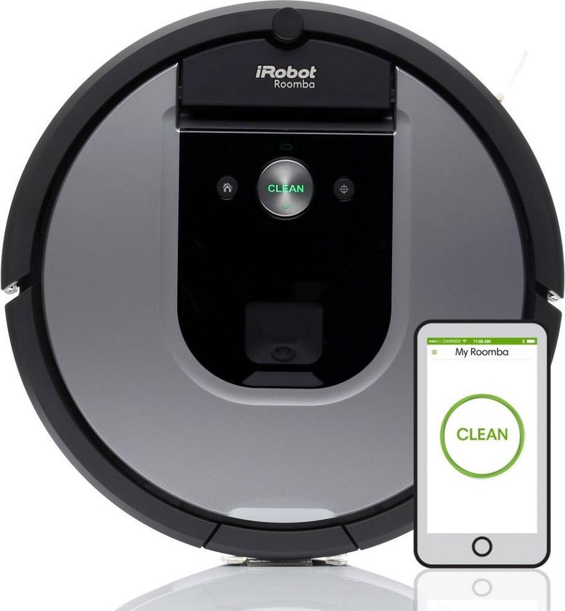 iRobot Roomba 965 robotstofzuiger Zakloos Zwart, Grijs 0,6 l