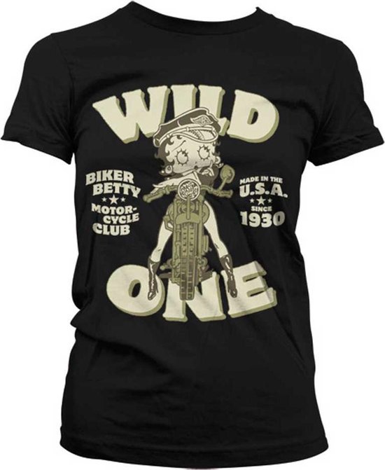 Betty Boop Dames Tshirt -L- MC Club Zwart