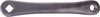 Crank links aluminium spieloos 170mm ruit zwart - ZWART