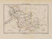 Historische kaart, plattegrond van Provincie Overijssel uit 1867 door Kuyper van Kaartcadeau.com