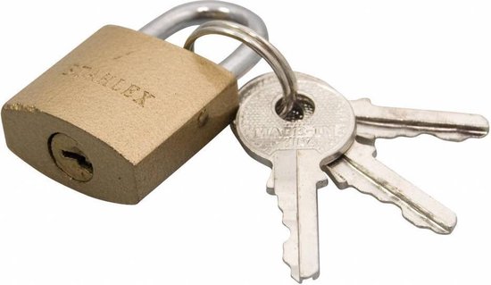 Cadenas Stahlex en laiton avec trois clés.