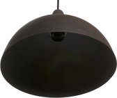 Pendant lamp Rustic dome iron black