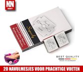 N&N Beauty 10 Navulmesjes Titanium Hoge Kwaliteit Navulmesjes Made In Germany Voor Het Verwijderen Van Eelt Op Uw Voeten En Hielen - Eeltverwijderaar / Eeltvijl / Eeltschraper / Ee