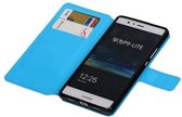 Mobieletelefoonhoesje.nl - Cross Pattern TPU Bookstyle Hoesje voor Huawei P9 Lite Blauw