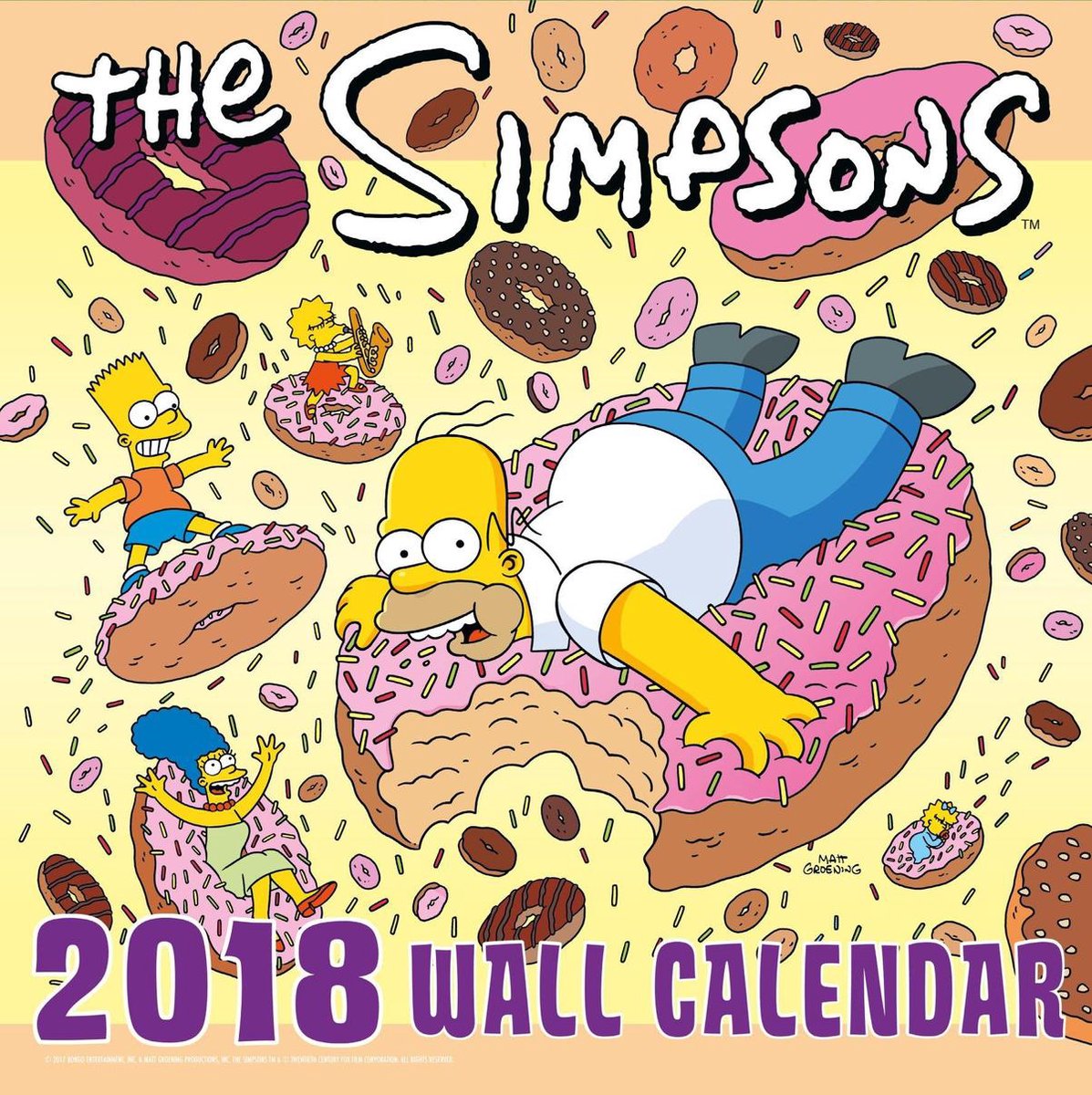 The Simpsons Official 2018 Calendar Square Wall Format