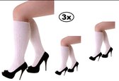 3x Paar Tiroler sokken kort deluxe ecru 43-46