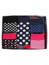 RJ Bodywear - Giftbox 5-pack Sokken Gestippeld / Gestreept - 35-38