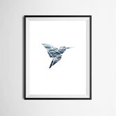 Postercity - Design Canvas Poster Water Vogel / Kinderkamer / Muurdecoratie / 40 x 30cm / A3