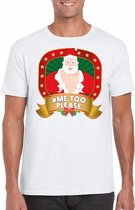 Foute kerst shirt wit - Horney Kerstman - Hashtag Me Too Please - voor heren M