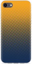 iPhone 8 Hoesje geel blauwe cirkels - Designed by Cazy