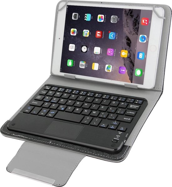 Bol Com Universeel Afneembaar Magnetic Bluetooth Touchpad Toetsenbord Lederen Hoesje Met