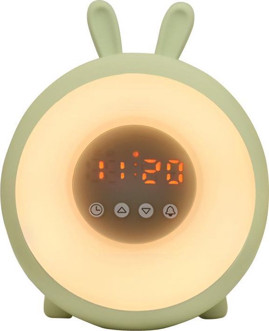 Bunny Slaaptrainer - Groen - Wake Up Light - Alarm Klok - Peuter Wekker -  Digitale... | bol