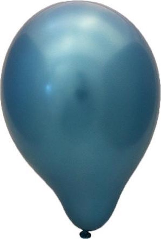 25 stuks blauwe chrome latex ballon 30 cm