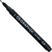 Derwent Graphik Line Marker Black – 0.8mm Fineliner