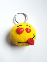 Emoticon Emoji Smiley sleutelhanger met geluid "Verliefd"