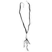 Lange ketting van suede met fantasie hangers