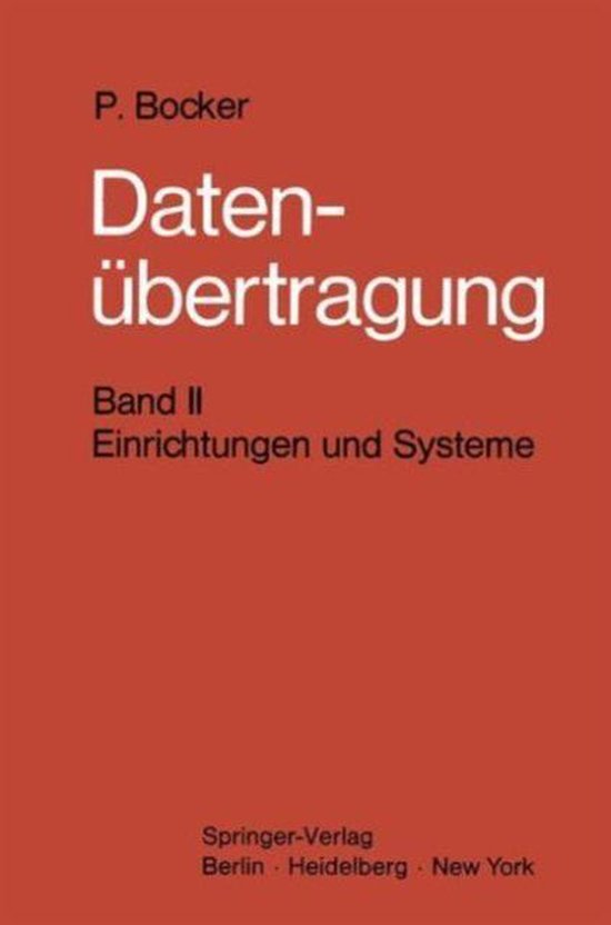 Datenubertragung. Nachrichtentechnik in Datenfernverarbeitun ... - cover