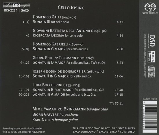 Mime Yamahiro Brinkmann - Cello Rising (SACD), Mime Yamahiro Brinkmann ...